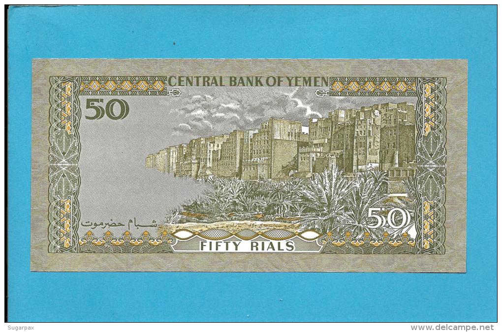 YEMEN ARAB REPUBLIC - 50 RIALS -  ND ( 1994 ) - P 27.A -  Sign. 9 - UNC. - Central Bank Of Yemen - 2 Scans - Yemen