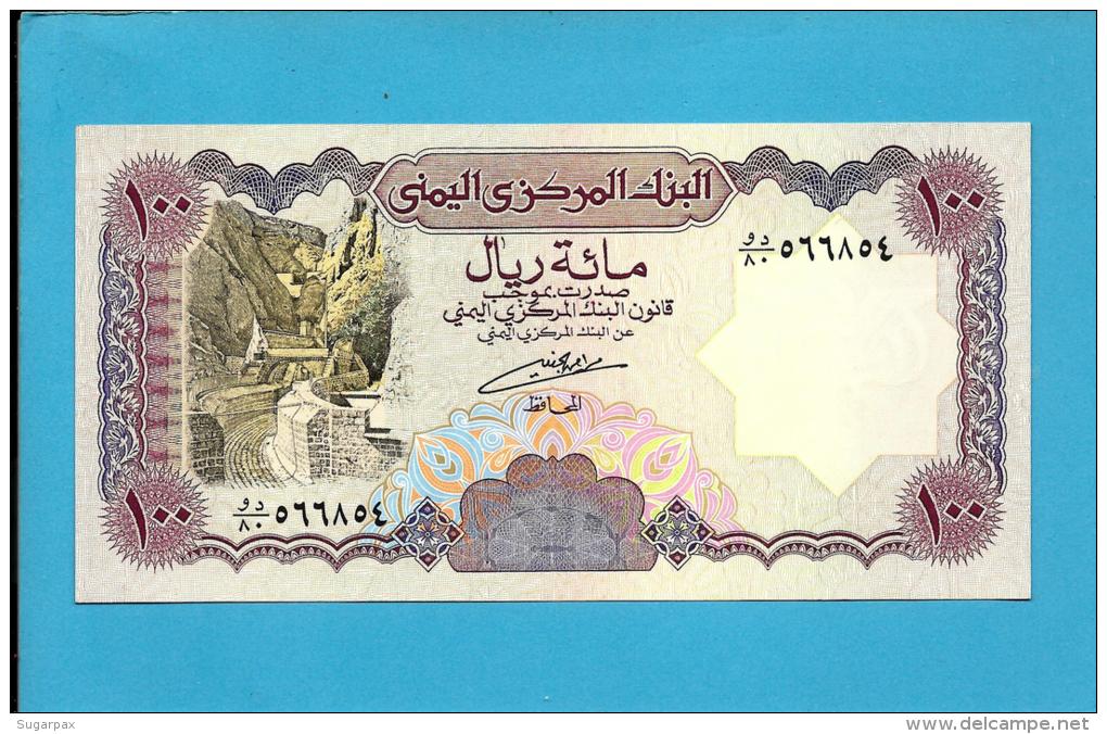 YEMEN ARAB REPUBLIC - 100 RIALS -  ND ( 1993 ) - P 28 -  Sign. 8 - AUNC. - Central Bank Of Yemen - 2 Scans - Yémen