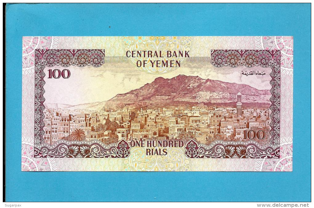 YEMEN ARAB REPUBLIC - 100 RIALS -  ND ( 1993 ) - P 28 -  Sign. 8 - AUNC. - Central Bank Of Yemen - 2 Scans - Yémen