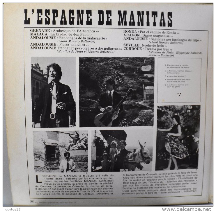 Vinyle 33 Tours Manitas De Plata - L'Espagne De Manitas - Flamenco - Cbs 63449 - T.B.E - Otros - Canción Española