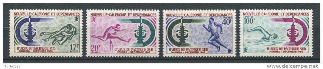 Nlle CALEDONIE 1966 N° 332/335 Neufs ** = MNH Superbes Cote 27 € Sports Jeux Pacifique Sud Saut Course Haies Natation - Ungebraucht