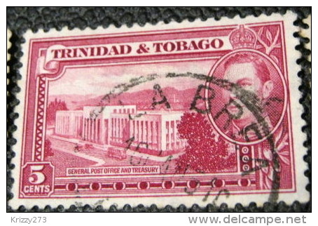 Trinidad And Tobago 1938 General Post Office And Treasury 5c - Used - Trinidad & Tobago (...-1961)