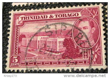 Trinidad And Tobago 1938 General Post Office And Treasury 5c - Used - Trinidad & Tobago (...-1961)