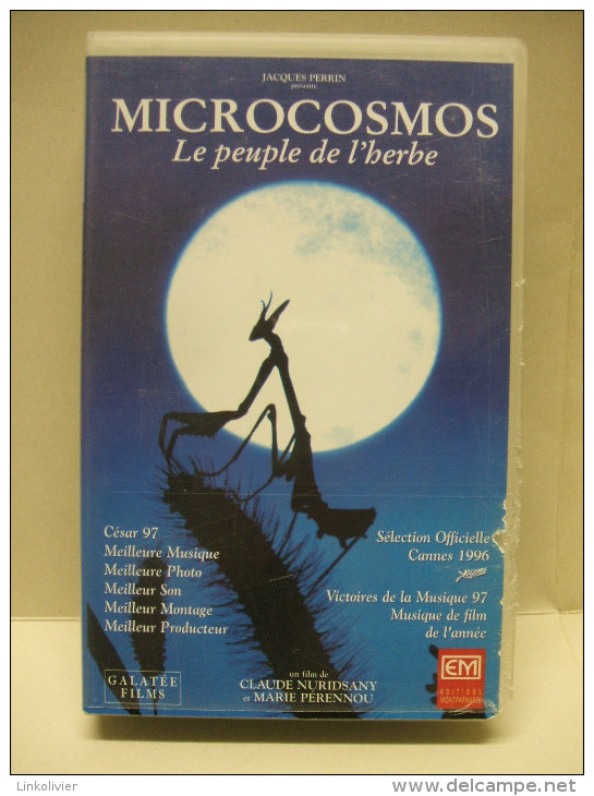 K7 CASSETTE VIDEO VHS Secam : MICROCOSMOS Le Peuple De L'Herbe - Dokumentarfilme