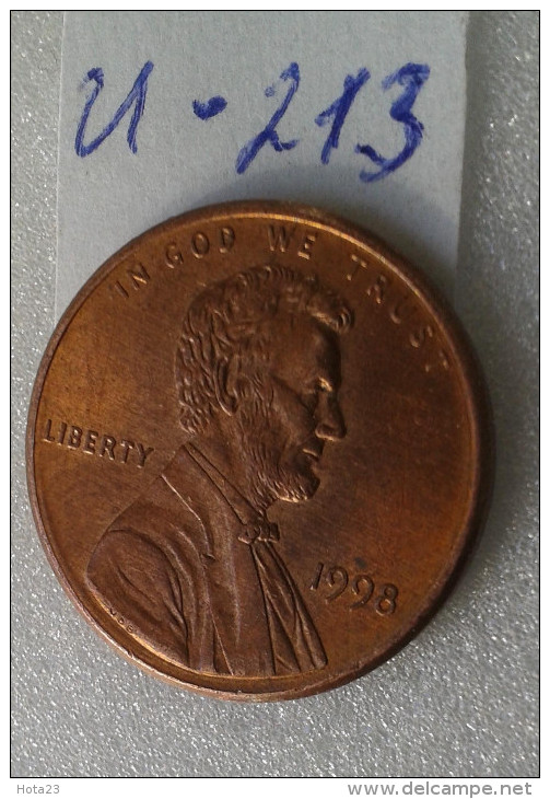 1 Cent - 1998 - USA - (Lot U 213) - 1959-…: Lincoln, Memorial Reverse