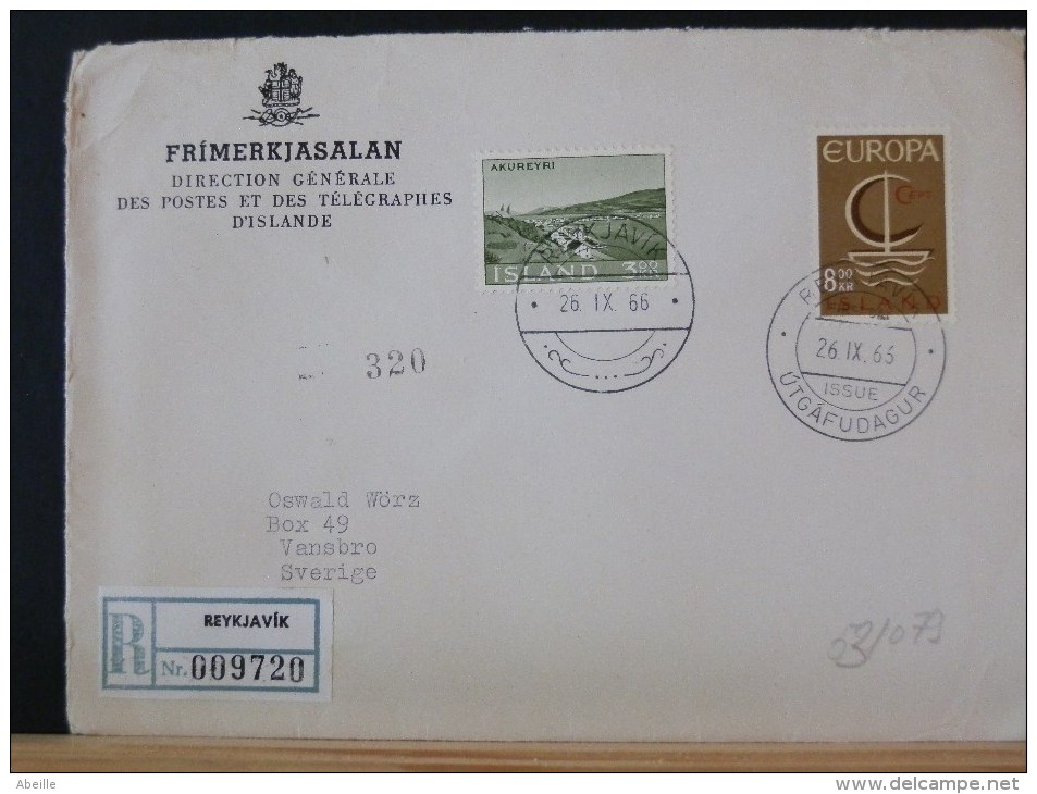 53/079   LETTRE  ISLANDE - Covers & Documents