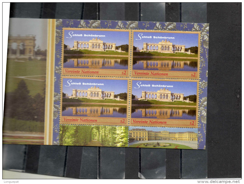 VIENNE : Chateau de Schönbrunn - Carnet de prestige - 6 feuillets de timbres (21 timbres) - 12 pages explicatives