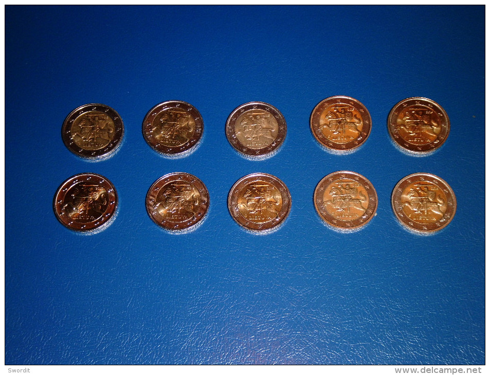 10 Monete Da 2 EURO Lituania Lithuania Coins 2015 - Litauen