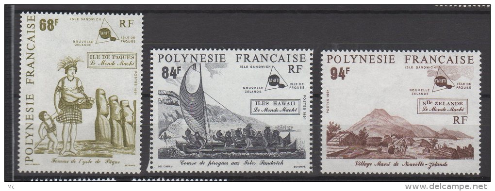 Polynésie Française N° 379 / 381 Luxe ** - Nuovi