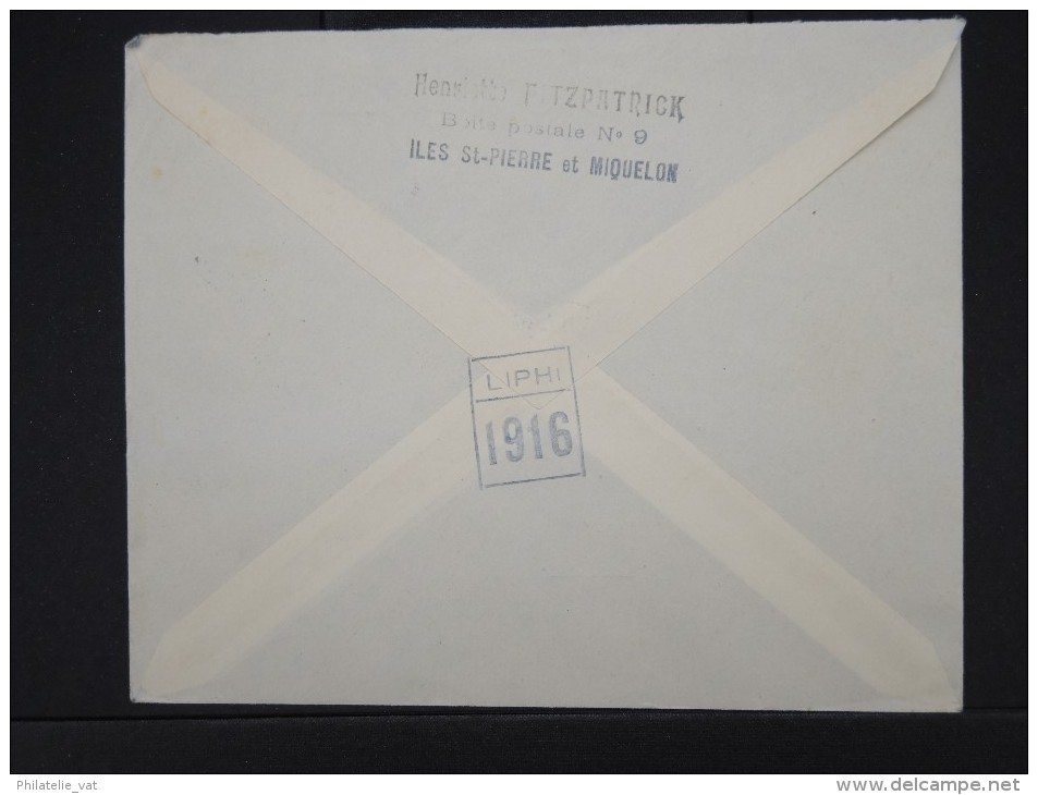 ST PIERRE ET MIQUELON-Enveloppe Pour La France En 1954 Aff P.A. ( Débarquement)   à Voir  P6136 - Lettres & Documents