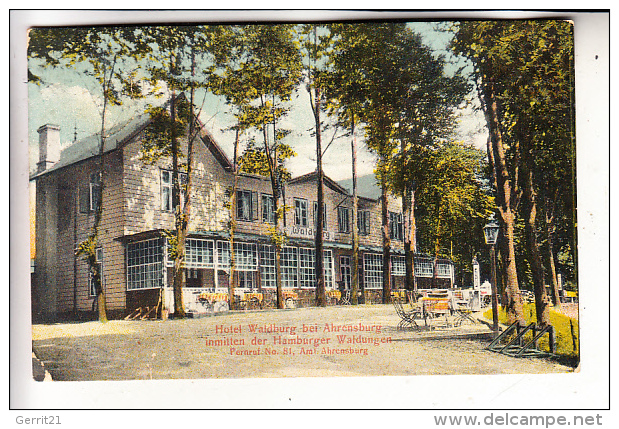 2070 AHRENSBURG, Hotel Waldburg, 1913, Druckstelle - Ahrensburg