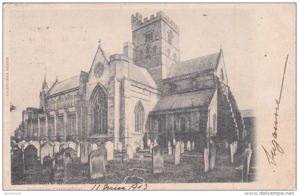 Reino Unido--1903--Cumbria--Carlisle Cathedral--Cementery-----Fechador--a Paris, Francia - Carlisle