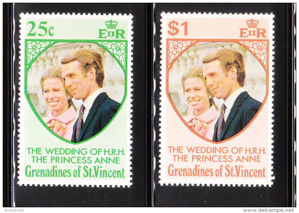 St Vincent Grenadines 1973 Princess Anne's Wedding Omnibus MNH - St.Vincent (...-1979)