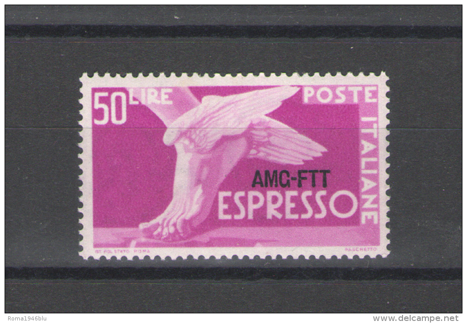 TRIESTE A 1952 ESPRESSo DEMOCRATICA 50 LIRE ** MNH LUSSO - Poste Exprèsse