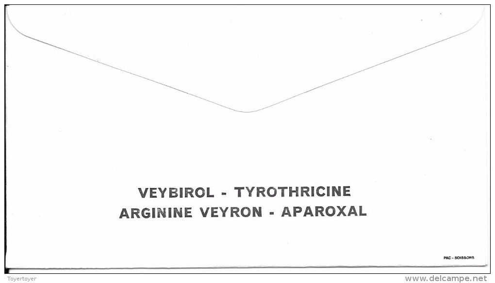 LE15- Enveloppe 1er Jour Du Timbre N°752 Au Verso Pub Laboratoires Veyron - Brieven En Documenten
