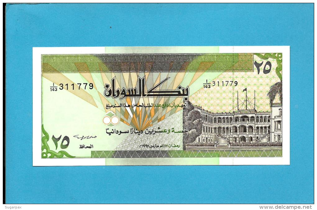 SUDAN - 25 SUDANESE DINARS - 1992 - P 53.b - UNC. - 2 Scans - Sudan