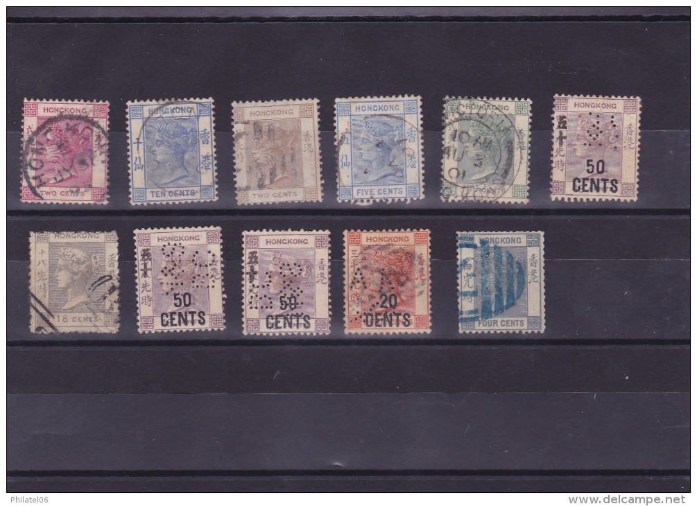 HONG KONG  OLD STAMPS USED AND MINT (WITHOUT GUM, PERFORATES) - Oblitérés