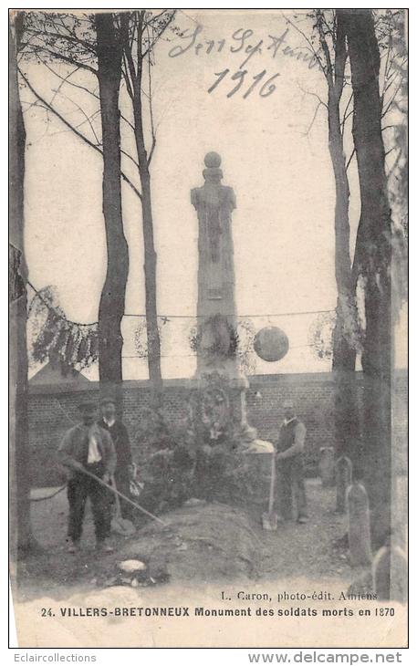 Villers Bretonneux     80   Monuments De Soldats Vétérans Morts En 1870 - Villers Bretonneux