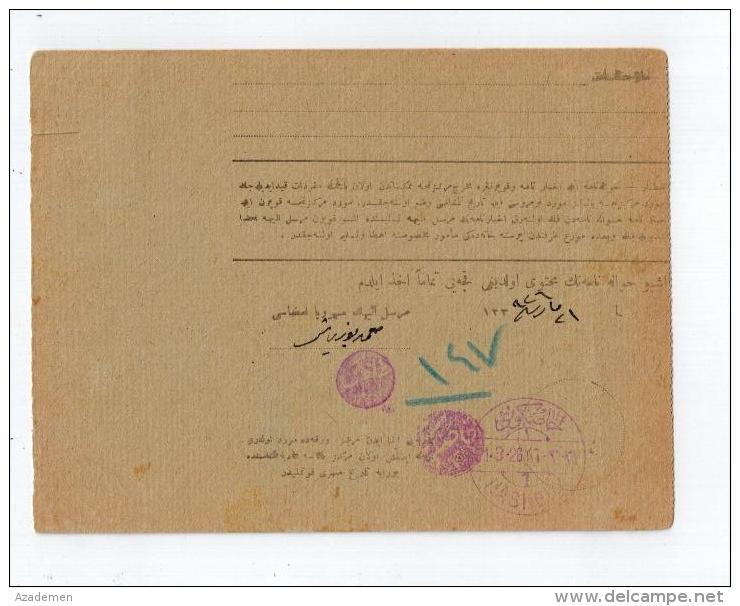 Document Postal De TOKAT 1926 - Brieven En Documenten