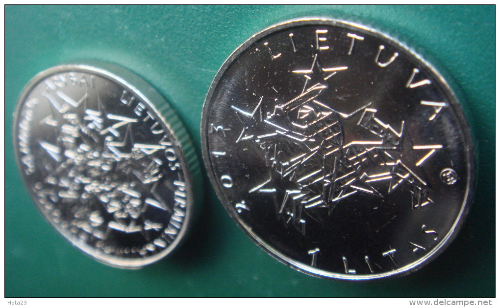 2013 LITHUANIA 1 LITAS 2013 EU PRESIDENCY UNC EUROPE UNION  STARS COIN From Mint Roll - Litouwen