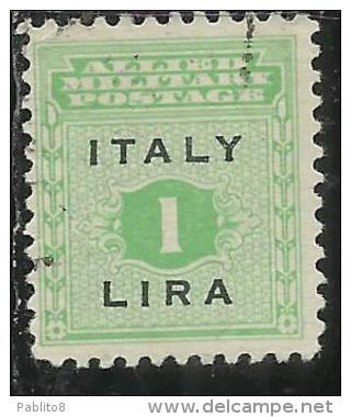 OCCUPAZIONE ANGLO-AMERICANA SICILIA 1943 LIRE 1 LIRA USATO USED OBLITERE´ - Anglo-american Occ.: Sicily