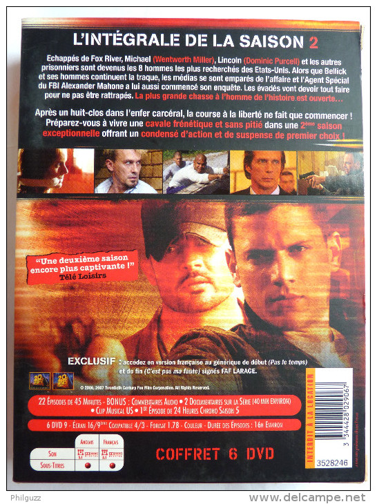 2 COFFRETS DVD PRISON BREAK SAISON 1 ET 2  12 DVD   - COFFRET