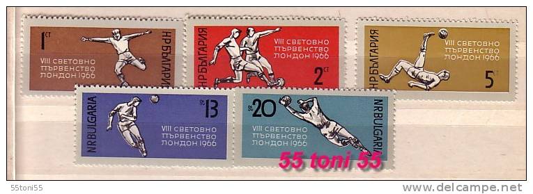 1966 FOOTBALL WF  - LONDON 5v. – MNH  BULGARIA / Bulgarie - 1966 – Angleterre