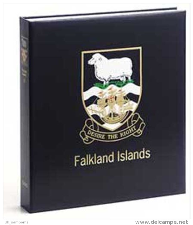 DAVO 3942 Luxe Binder Stamp Album Falkland Isl. II - Large Format, Black Pages