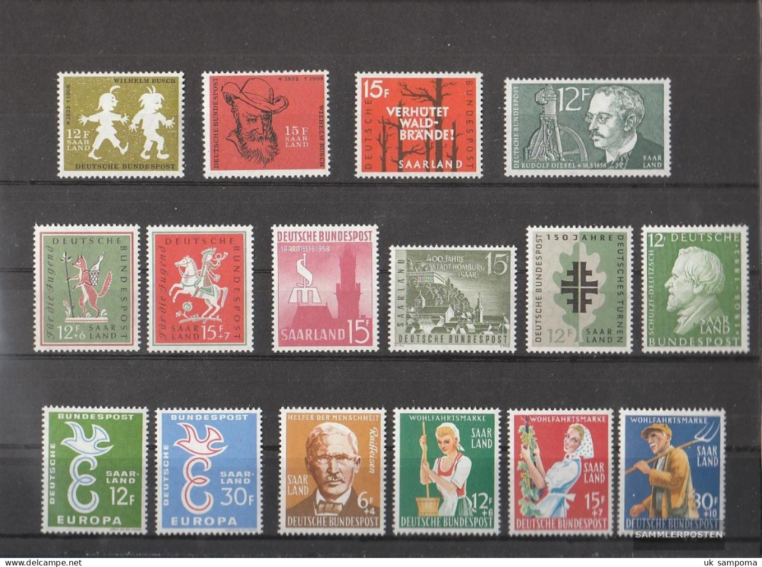 Saar 1958 Unmounted Mint / Never Hinged Complete Volume In Clean Conservation - Unused Stamps