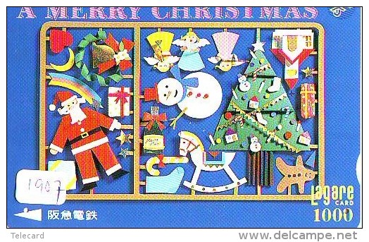 Carte Prépayée Japon NOËL (1907) MERRY CHRISTMAS  Prepaid Card Japan * Karte WEIHNACHTEN JAPAN * KERST NAVIDAD - Noel