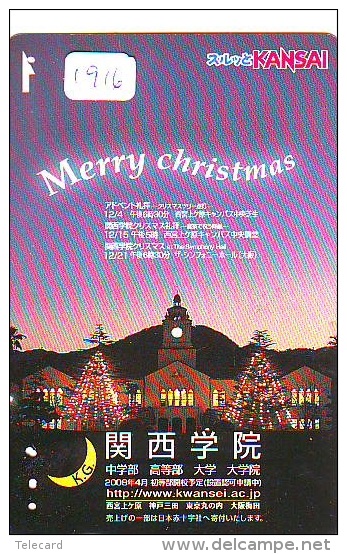 Carte Prépayée Japon NOËL (1916) MERRY CHRISTMAS  Prepaid Card Japan * Karte WEIHNACHTEN JAPAN * KERST NAVIDAD - Noel