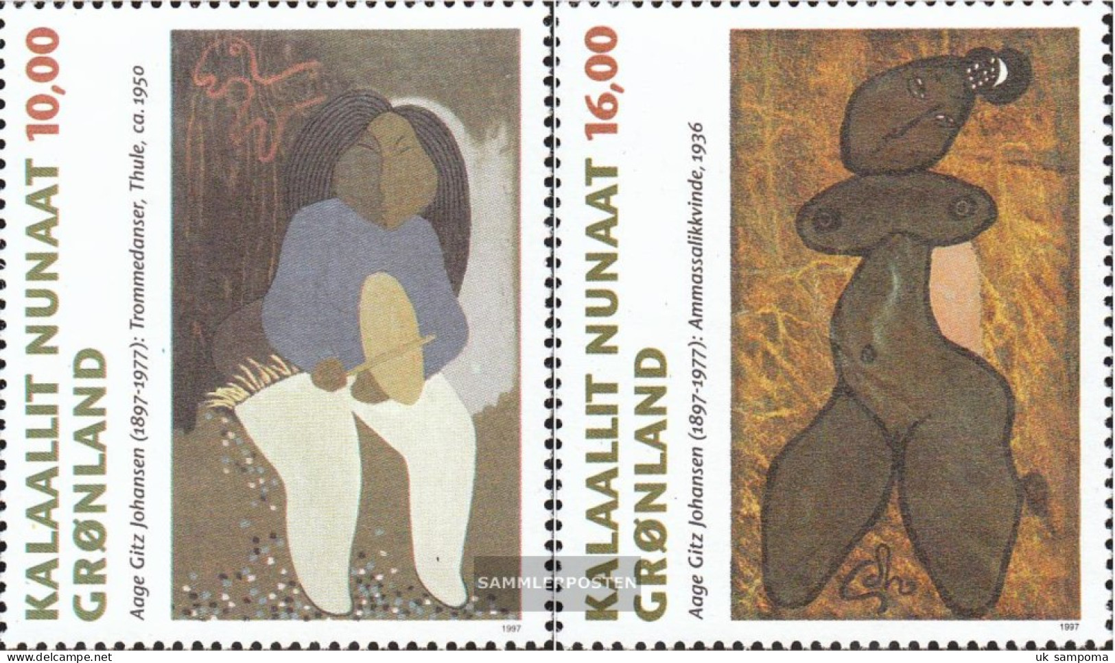 Denmark - Greenland 310-311 (complete Issue) Unmounted Mint / Never Hinged 1997 Paintings Of Age Gitz-Johansen - Nuevos