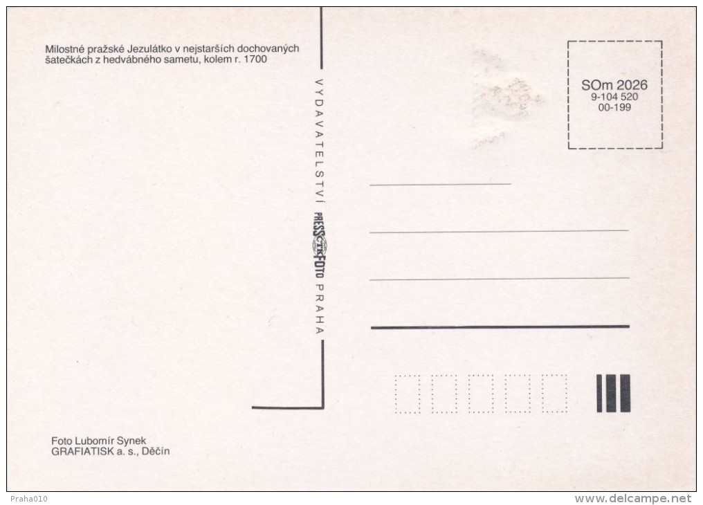 J2749 - Czechoslovakia (1991) Manufacturing Defect (R!) - Cartes Maximum: Graceful Infant Jesus Of Prague - Variétés Et Curiosités