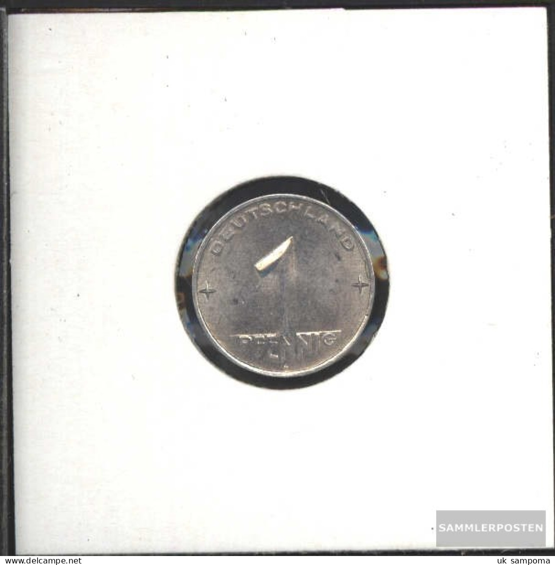 DDR Jägernr: 1505 1952 A Very Fine Aluminum Very Fine 1952 1 Pfennig Hammer And Zirkel Zwische - 1 Pfennig