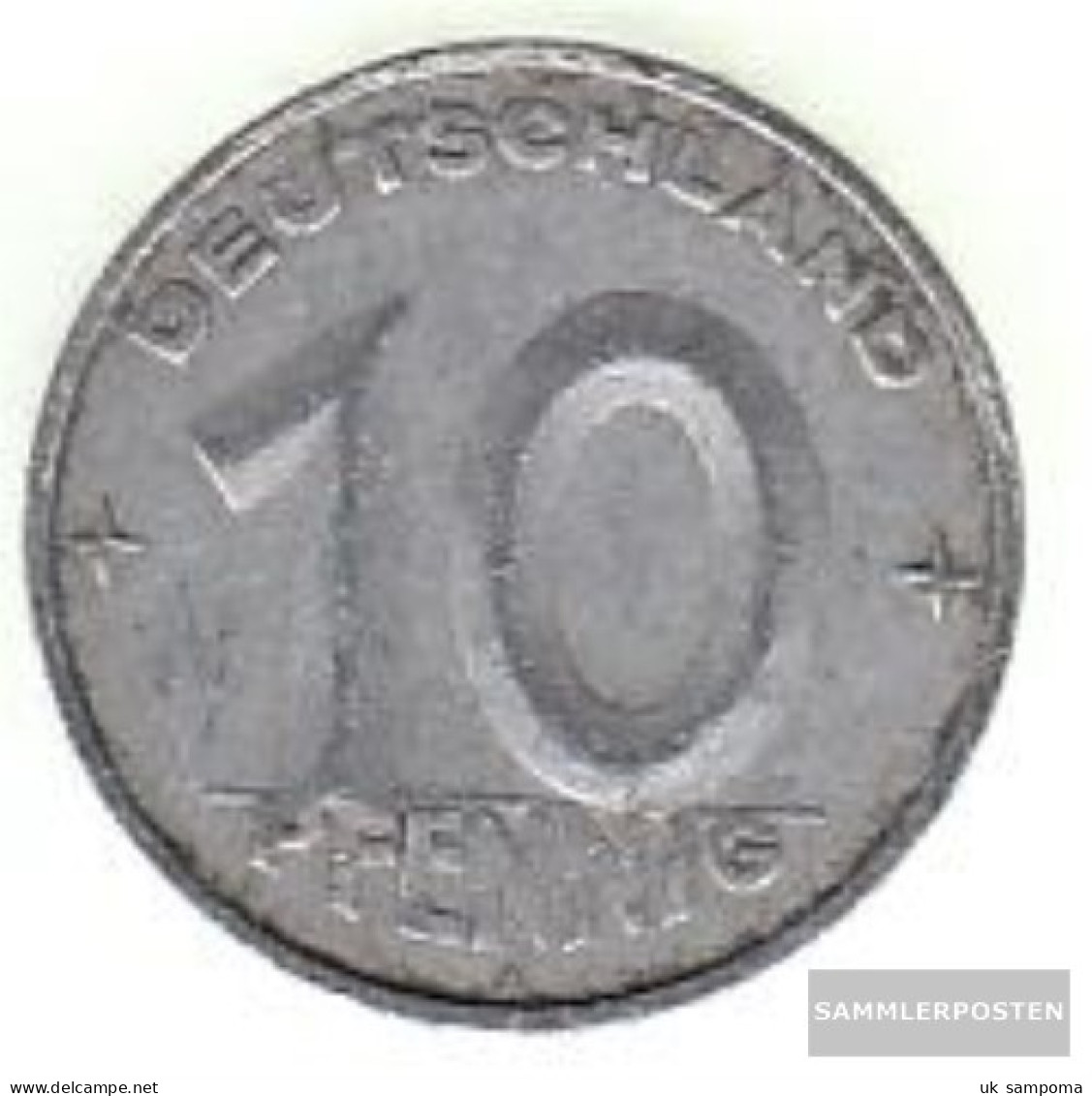 DDR Jägernr: 1507 1953 E Extremely Fine Aluminum Extremely Fine 1953 10 Pfennig Hammer And Zirkel Zwisch - 10 Pfennig