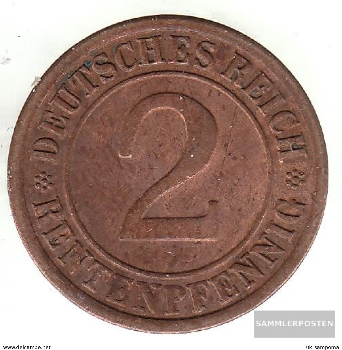 German Empire Jägernr: 307 1923 A Very Fine Bronze Very Fine 1923 2 Rentenpfennig Ährengarbe - Turquie