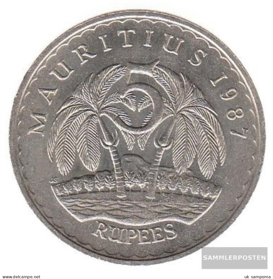 Mauritius Km-number. : 56 1992 Very Fine Copper-Nickel Very Fine 1992 5 Rupien Ramgoolam - Mauritius