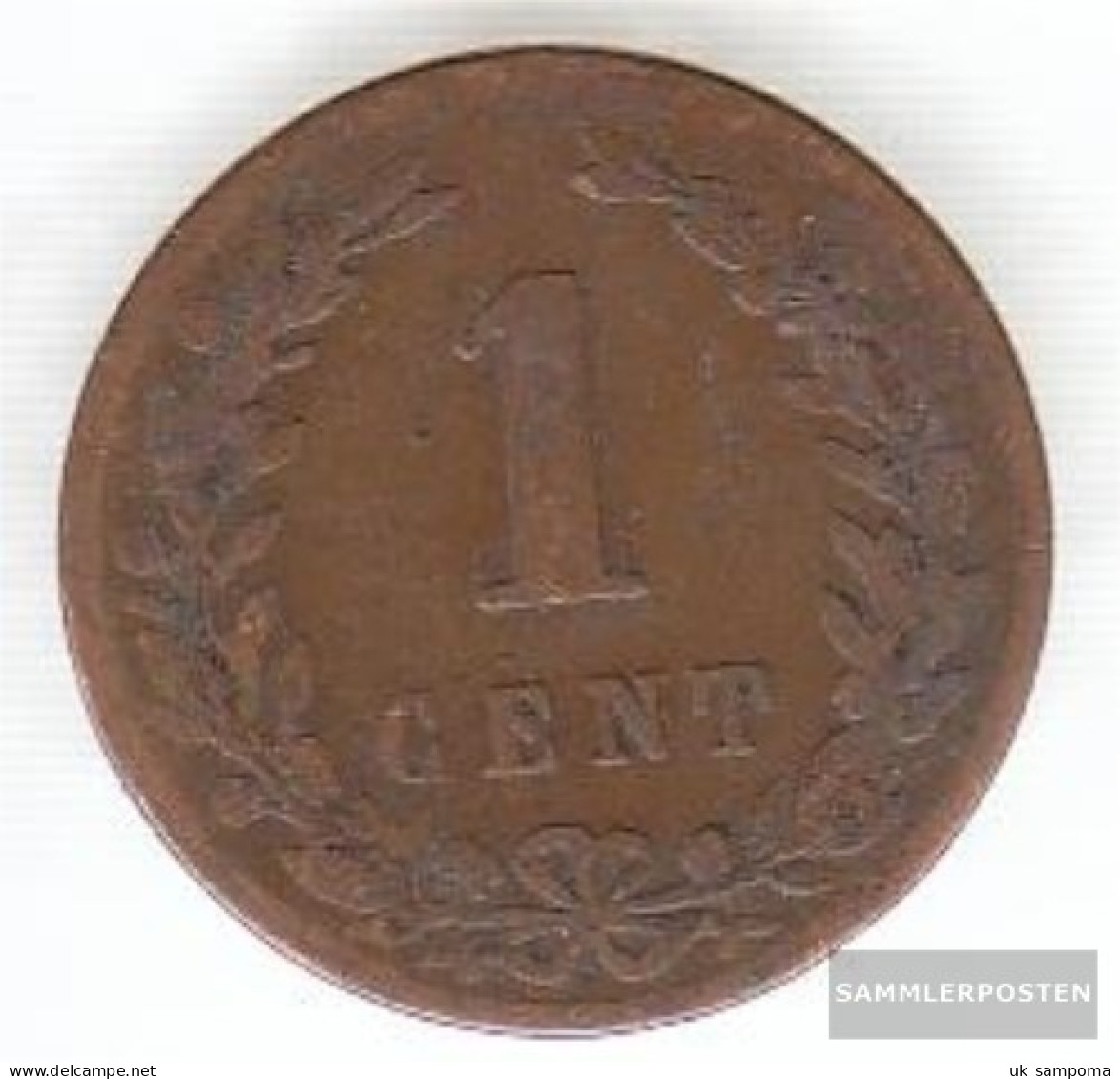 Netherlands Km-number. : 107 1899 Fine Bronze Fine 1899 1 Cent Crowned Leo - 1 Cent