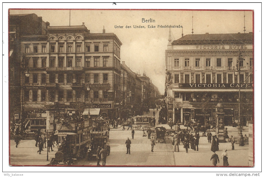 ///  CPA - Allemagne - BERLIN -  Ecke Friedrichstrasse -  Unter Den Linden  // - Friedrichshain