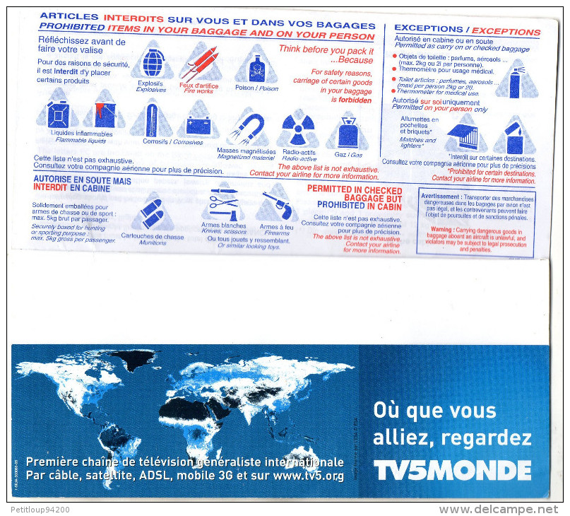 POCHETTE TICKETS/DOCUMENTS VOYAGE  Aviation Commerciale   AIR FRANCE - Billetes