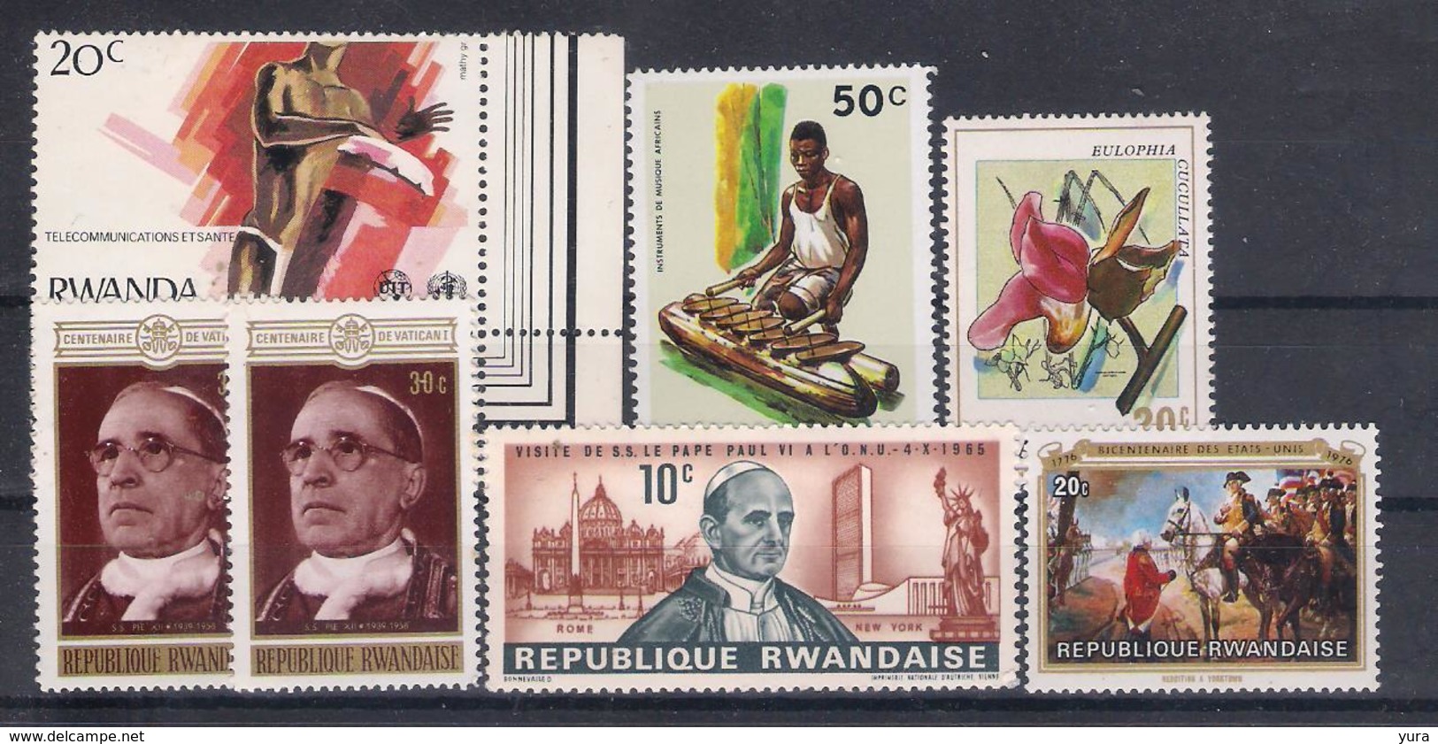 Lot 124 Rwanda  1963/85 Small Colection 78 Different  3 Scans   MNH - Verzamelingen