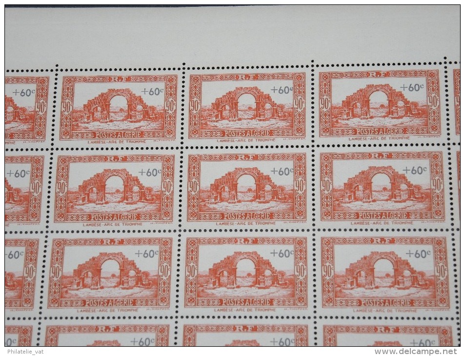 ALGERIE - Gros lot de feuilles avant indépendance - Toutes scannées - Cote énorme luxe - Lot 7161N