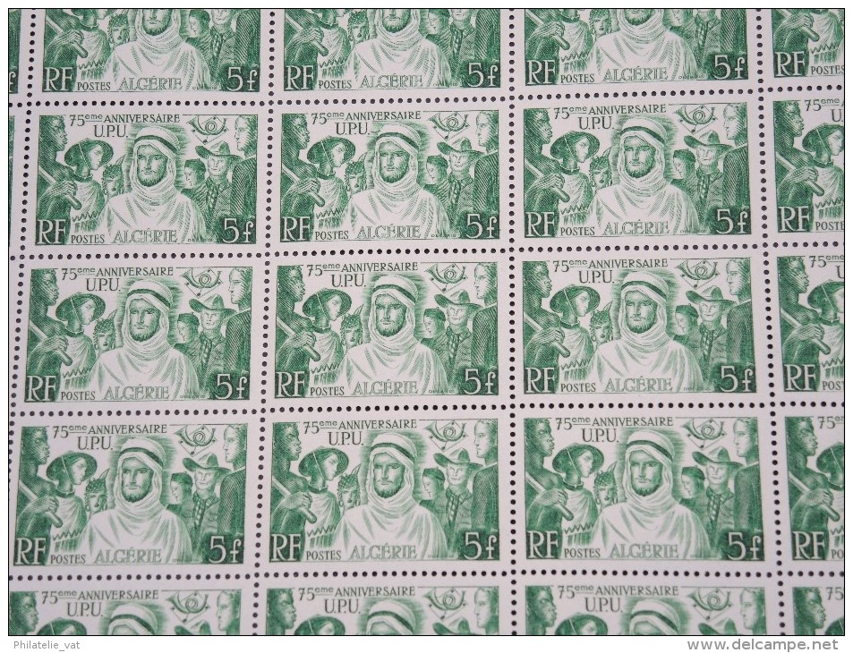 ALGERIE - Gros lot de feuilles avant indépendance - Toutes scannées - Cote énorme luxe - Lot 7161N