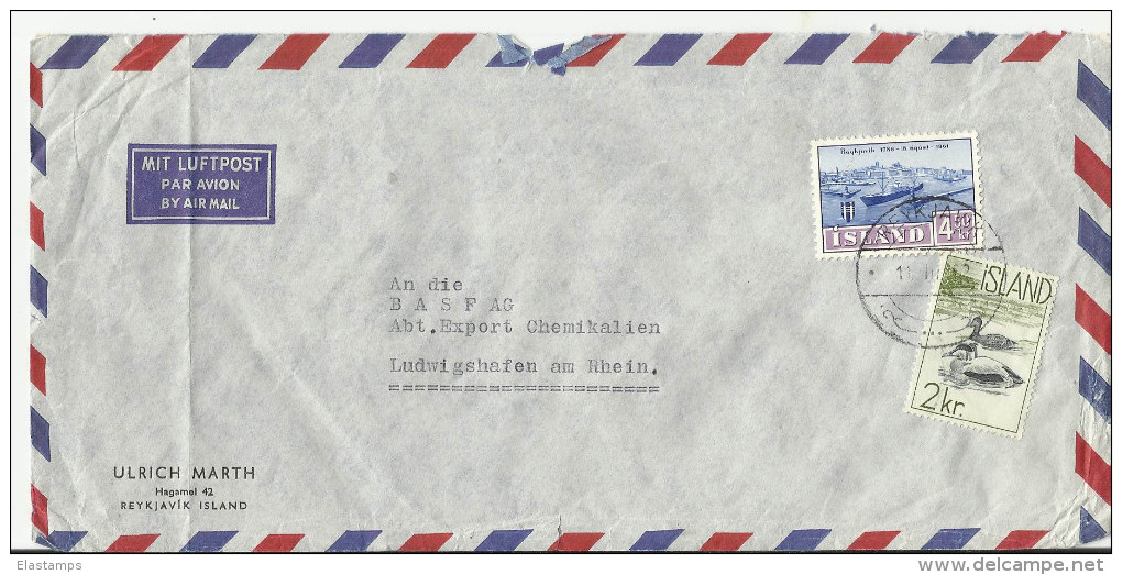 ISLAND CV 1962 - Lettres & Documents