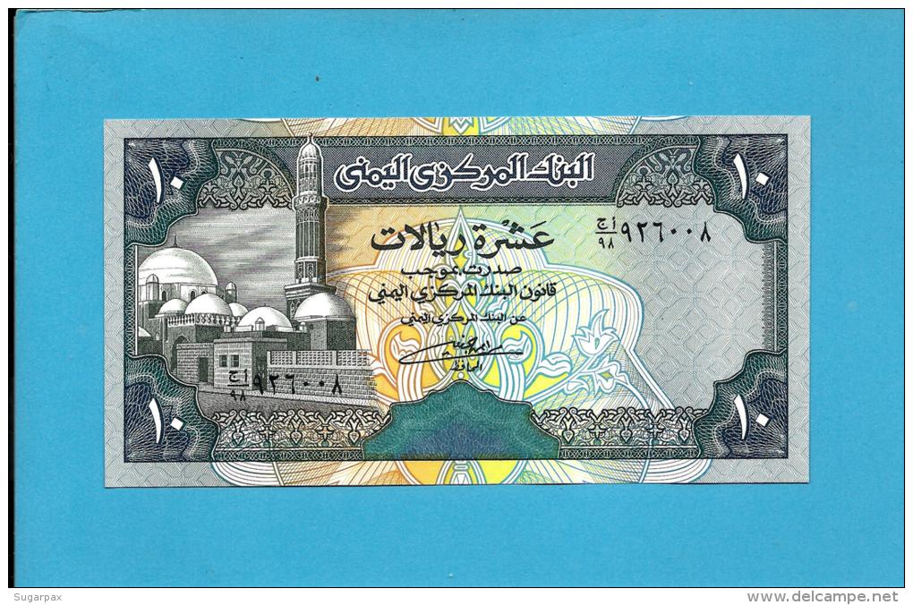 YEMEN ARAB REPUBLIC - 10 RIALS -  ND ( 1992 ) - P 24 -  Sign. 8 - UNC. - Central Bank Of Yemen - 2 Scans - Yémen