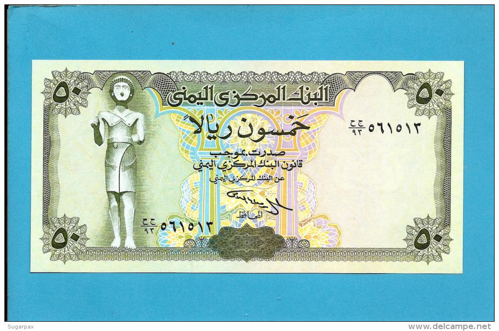 YEMEN ARAB REPUBLIC - 50 RIALS -  ND ( 1994 ) - P 27.A -  Sign. 9 - UNC. - Central Bank Of Yemen - 2 Scans - Yemen