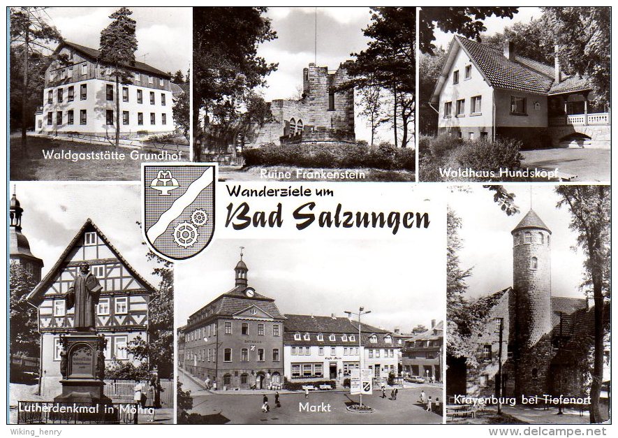 Bad Salzungen - S/w Mehrbildkarte 21 - Bad Salzungen