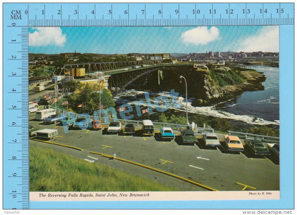 CPM Saint-John New Brunswick ( The Reversing Falls Rapids  By E. Otto, Old Car ) Carte Postale Postcard ,2 Scans - St. John