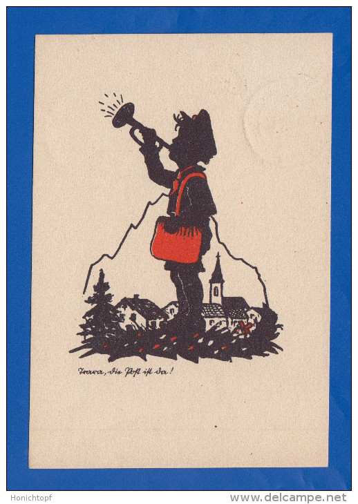 Scherenschnitt; Die Post Ist Da; 1942 - Silhouettes