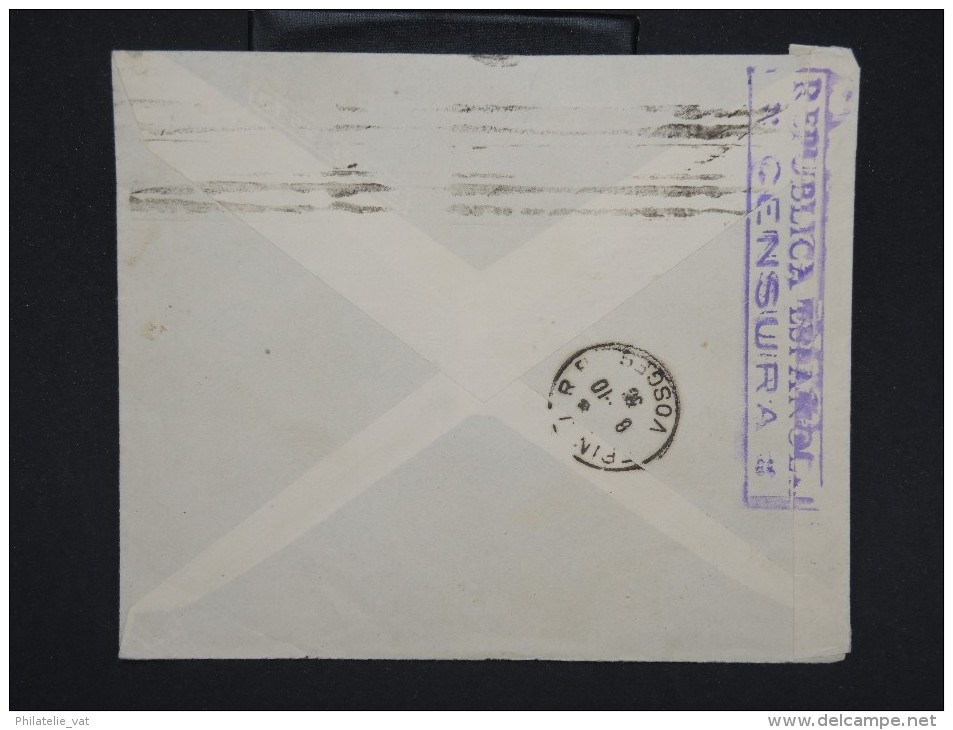 ESPAGNE-Enveloppe Pour La France En 1938 Avec Censure  à Voir Lot P6797 - Republicans Censor Marks